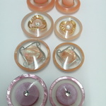 20&23ｍｍ◇8個入◇　オレンジピンク系　親子ペア春夏ボタン