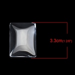 ガラスカボション長方形 33m×23mm（20個入）【送料無料】／GYOPA-1417
