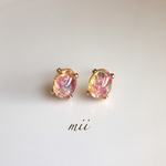 ≪14kgf≫vintageガラスオパール 一粒ピアス