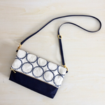 ミナペルホネン＊ショルダーバッグ ホワイト&ネイビー