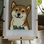再販⭐️制作キット「シバ犬のタペストリー刺繍」