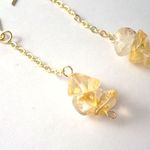 シトリンのはちみつチェーンピアス