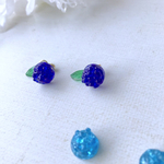 再販 葉っぱ揺れる紫陽花ピアス、イヤリング