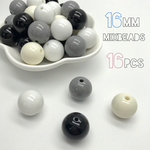 16個 ＊ 16mm ベーシックカラー アクリルビーズ