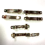 【12個】長さ3.9cm  デコ用 バレッタ ミニクリップ　シルバー    