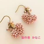 1100624様用  スモーキーハートのピアス