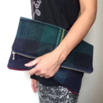 リメイクマフラー二つ折りクラッチバッグ