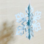 水色の雪結晶  ペーパーモビール