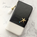 【iPhone6/6s/7】選べるタッセル＊バイカラー手帳型ケース