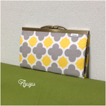 よつ葉柄yellow✖︎grey◉がま口