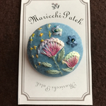 花刺繍 ブローチ