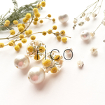 再販×6★ミモザとコットンパールのピアス