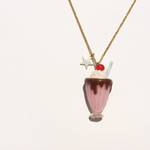 strawberry milk shake necklace