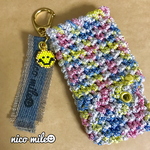 スマイルチャーム付きミンティアケース(トロピカルミックス×シルバー)