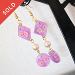 紫桜のラメピアス