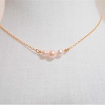 本真珠と国産チェーンのネックレス