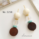 No.S258 キュート♡⃛ウッドピアス