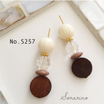 No.S257 キュート♡⃛ウッドピアス