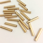 3×15mm　ゴールドチューブビーズ　20個
