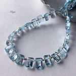 宝石質スカイブルートパーズAAA　レクタングルファセットカット７×５×3mm