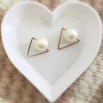 《♡50突破！》パールフレームのピアス/イヤリング
