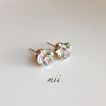 ≪14kgf≫vintage  swarovski アイリス 7.5mm 一粒ピアス