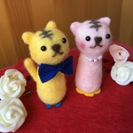 とらねこさんカップル ウェルカムドール   羊毛