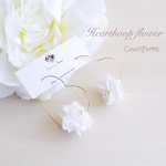 HeartHoop❁flower ピアス