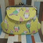 【黄色い インコさん】親子がま口財布