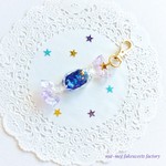 宇宙キャンディのナスカンチャーム（キーホルダー）・パープルラメA