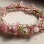 草花みたいな花冠（ナチュラルピンク）
