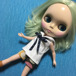 ブライス、リカちゃん用セーラーカラーセット、ホワイト