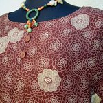 ★チュニックワンピース  着物リメイク 重ね着　薔薇 シルク 正絹★ 