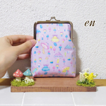 シガレットケースがま口 きのこ パープル
