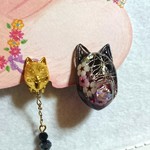 お狐さまイヤリング