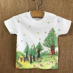 名入れ無料　森の絵プリントTシャツ