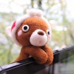 キャットべあ「おやすみは何するの？」Puchicco　パソコン＆スマホかけ