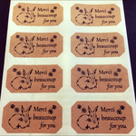 うさぎさんMerciサンキューシール１００枚