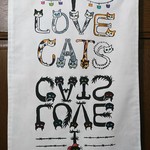 【送料込み】ニャン文字&Goblincatタペストリー「I LOVE CATS」