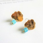 雲のかたちの雨の日ピアス