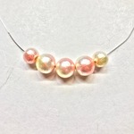 コットンパールの5連ネックレス*gp*