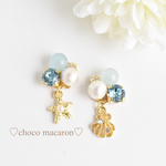 夏の海×ピアス（イヤリング）