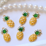 【6個セット】パイナップル☆ チャーム 夏♪︎ イヤリング ピアス