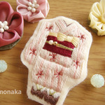 刺繍ブローチ　お着物少女＊美春ちゃん