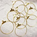 40mm♡ニッケルフリーカン付きフープピアス