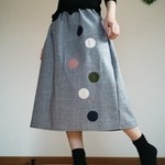 再販※受注製作※人気のあめ玉スカート大きな大きな丸底ポケット付きウエストゴム