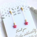 可憐に咲く花ピアス/イヤリング (ピンク)