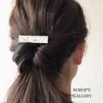 【Lady♡Stone】スクエア ヘアクリップ:モノトーン