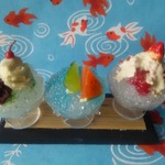 復刻版 かき氷 🍧❤🍏😋✨ ミニチュア  ドールハウス  カフェ  和菓子  抹茶  スイーツ パフェ  かき氷 イチゴ🍓   