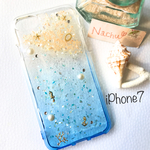海のiPhone7ケース✳︎ブルー